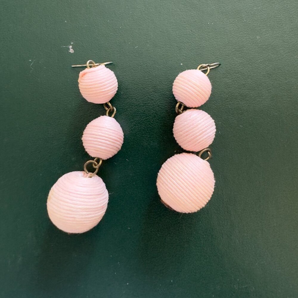 BaubleBar pink drop ball earrings
